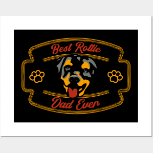 Rottweiler Dad Dog Lover Vintage Dogs Posters and Art